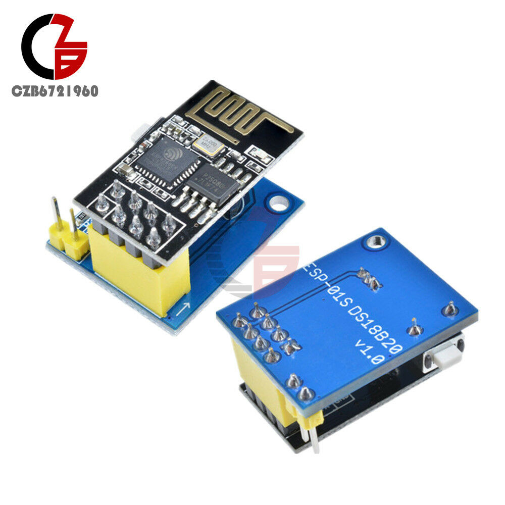 ESP-01S ESP8266 WIFI Wireless Transceiver DS18B20 Temperature Sensor Adapter