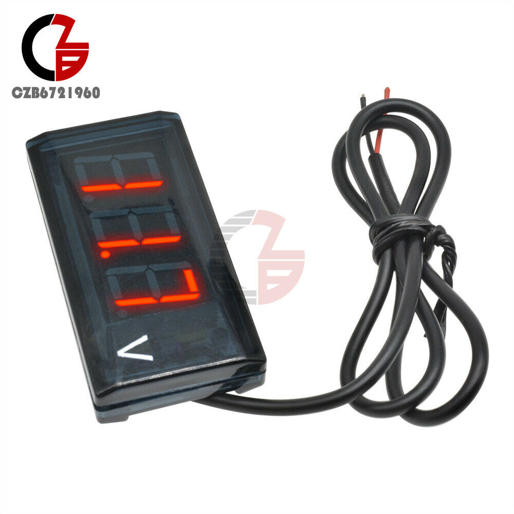 Digital DC 8-16V Red LED Display Voltmeter Panel Voltage Volt Meter 12V For Car