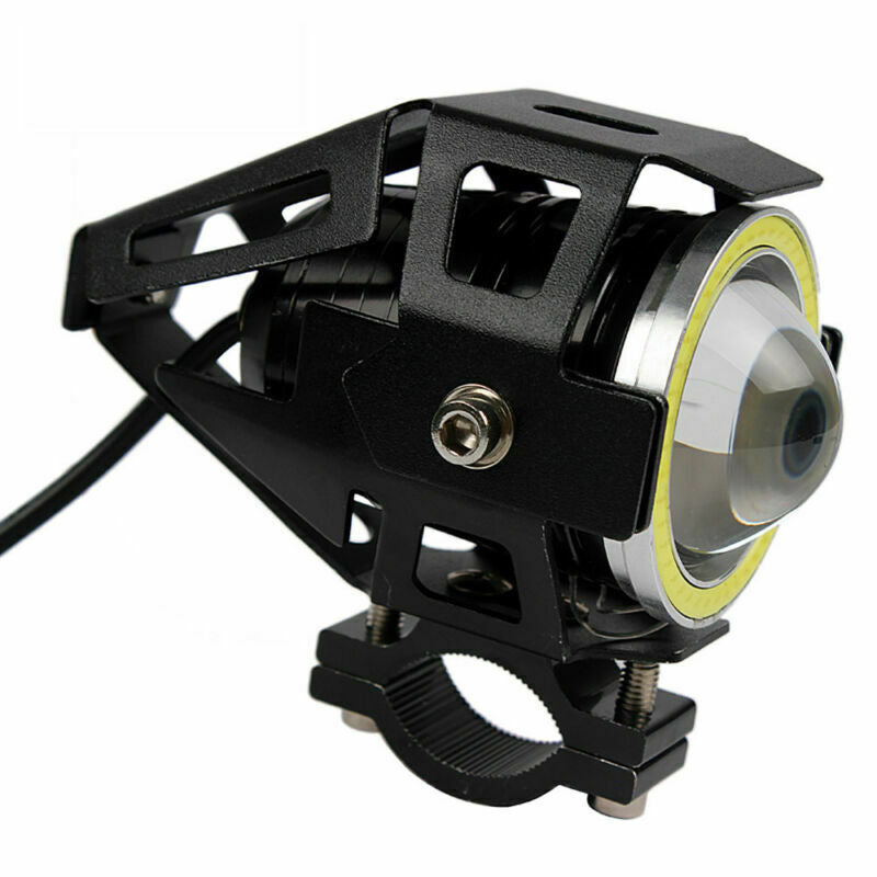2xCREE U7 LED 125W Motorcycle Headlights Driving Fog Lights Spot Lamp DRL+Switch