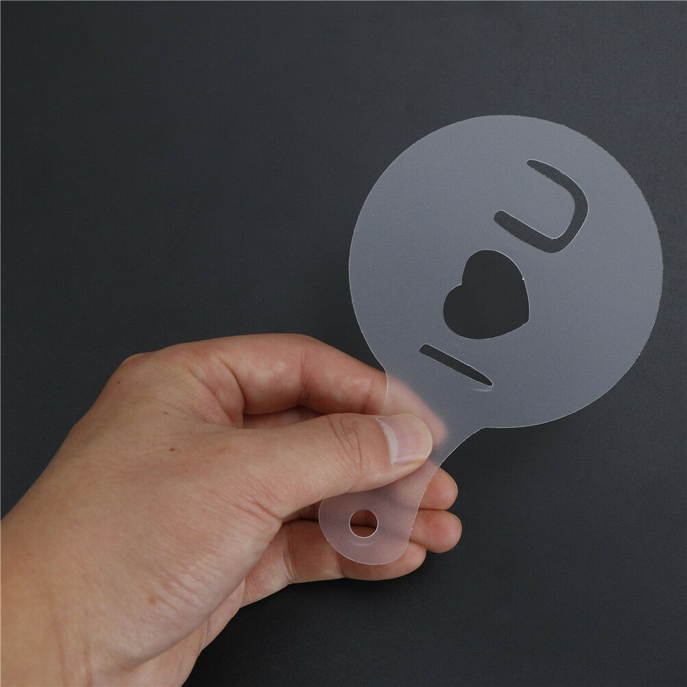 8x Cake Stencils Mold Valentine's Day Coffee Mold Pastry Tools Cookie Deco.l8