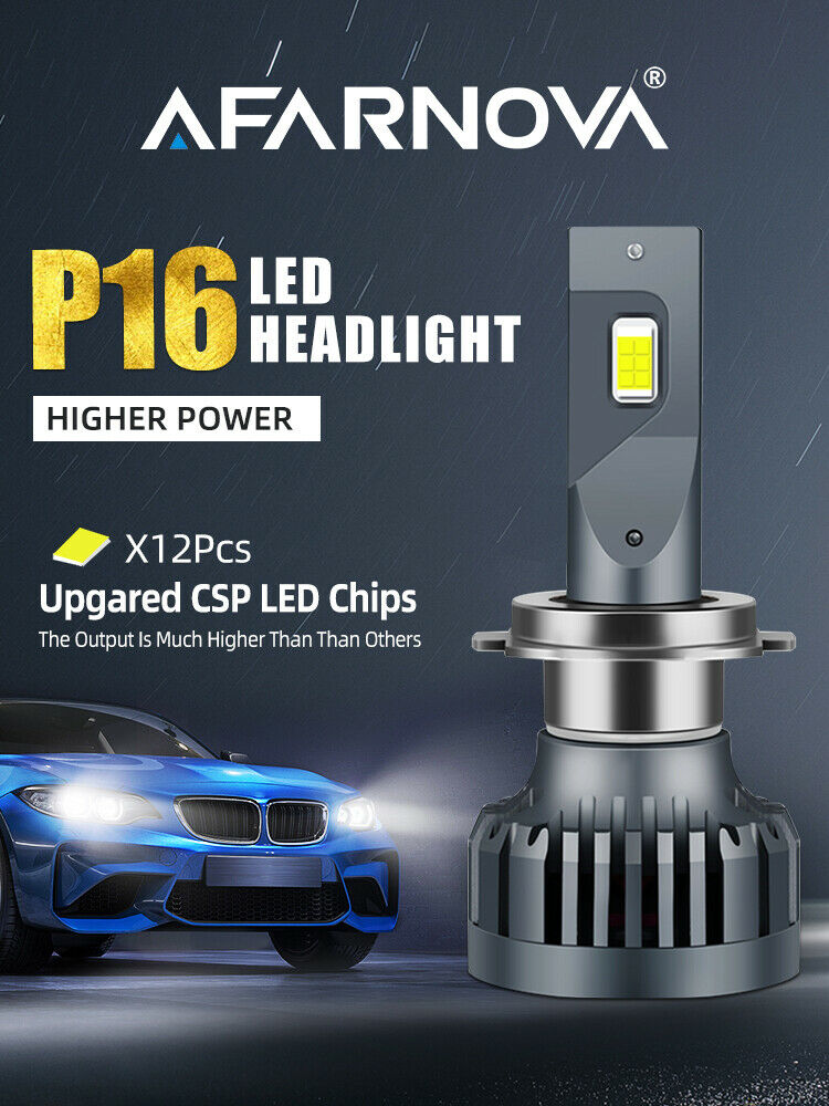 1Pair Auto Car H3 Hi Power Led Headlights Headlamps 72W/Set 20000LM 6500K White