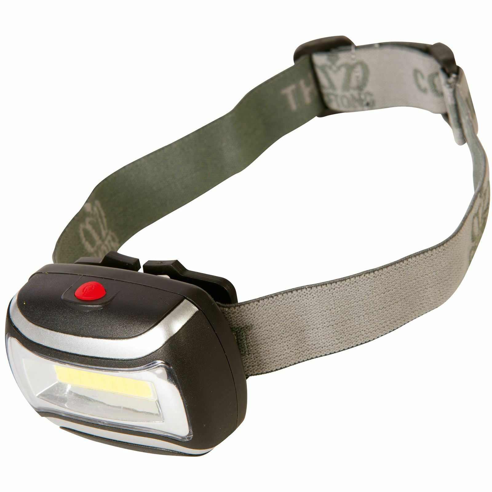 Silverline 3W COB LED Headlamp 100m Illumination Light Safety Strobe Cycling