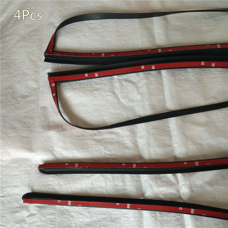 4Pc Car Seamless Integrated Front Rear Door Sealing Strips Trim Sealed Mouldings