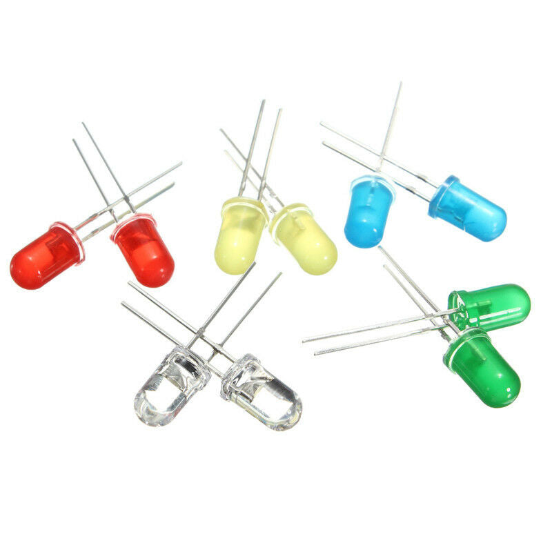 300pcs 3mm 5mm LED Light White Yellow Red Green Blue Emitting Assorted Diodes