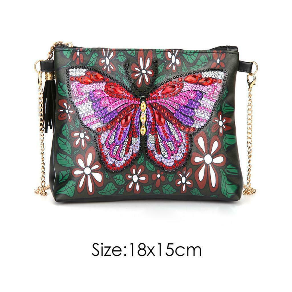 2Pcs DIY Special Drill Diamond Painting Shoulder Bag Metal Chain Handicraft