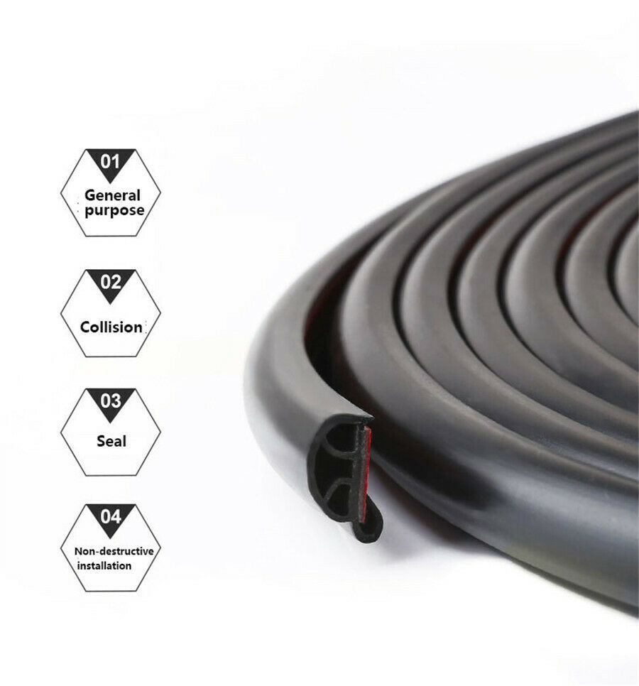 196" Universal Car Door Trunk Edge Protector Sealing Strip Rubber Weatherstrip