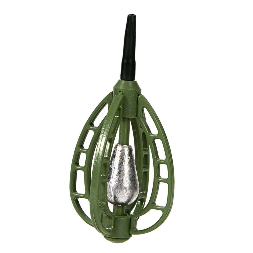 Fishing Feeder Rocket Bait Cage Inline Method Feeder Green 20/30/40/50g 40g