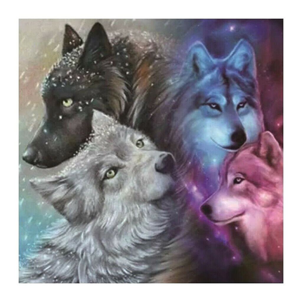 Four Wolves Full Drill  DIY 5D Diamond Painting Embroidery Cross Stitch Kit