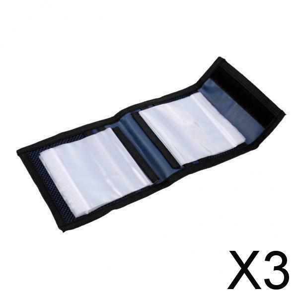 3X High Grade 12 Clear Pockets Leader Sock Leader Wallet Fly Fishing Tapered