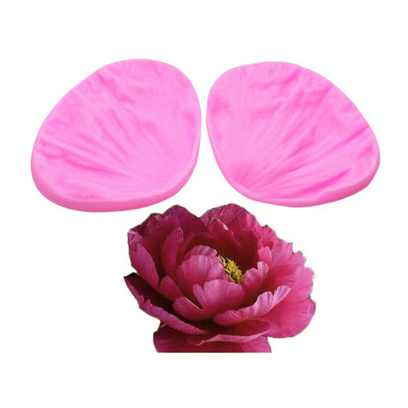 Petal silicone mold peony flower clip cake mold DIY baking fondant mold^.l8
