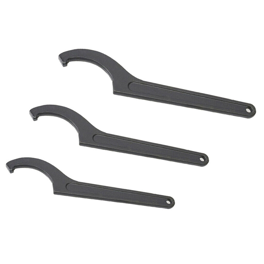 3Pcs Crescent Hook Wrench Side Adjustable Hook Spanner C Spanner Auto Hand