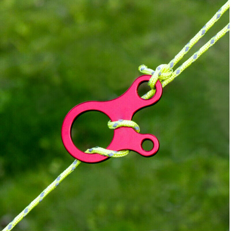 10pcs Knot Tent Wind Rope Buckle Antislip Hiking Tightening Hook Rope BucklG SJ