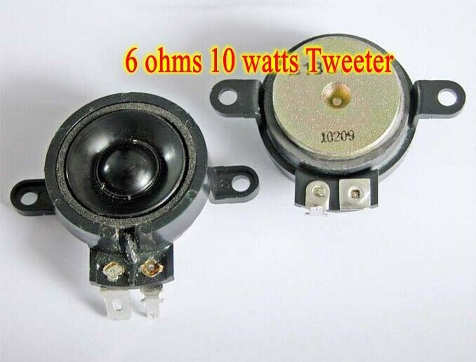 2pcs 1.5"inch Tweeter treble 6Ω 6ohm 10W Speaker Loudspeaker Home Audio Parts