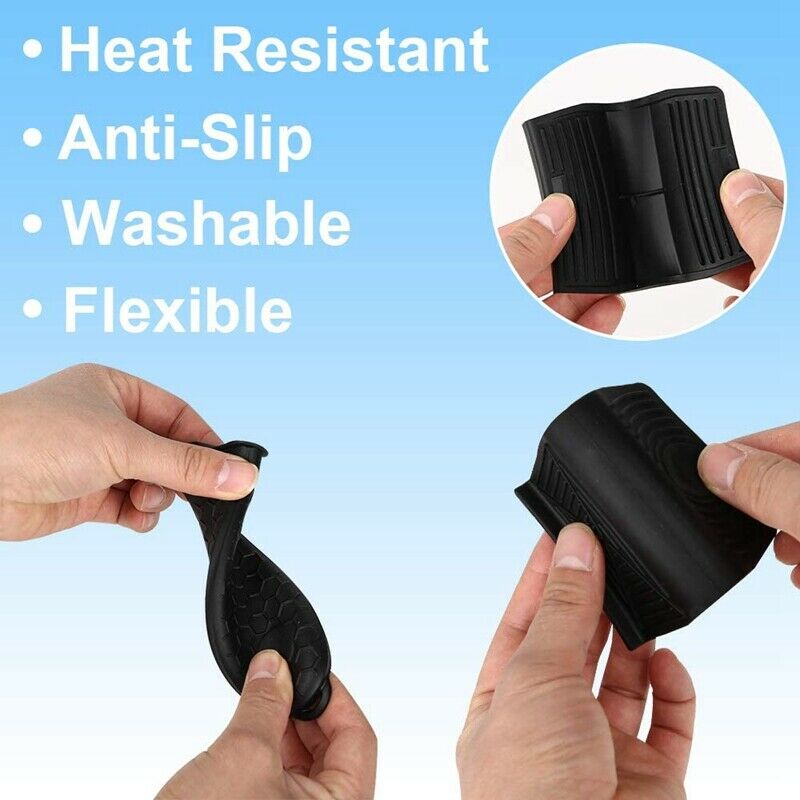 5Pcs Silicone Hot Handle Holder Cast Iron Skillet Holders Cover Non Slip PotX9E4