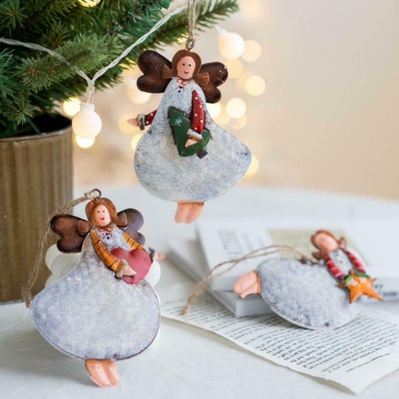 4 Pcs Angel Hanging Ornaments Christmas Dancing Festival Party Home Decoration