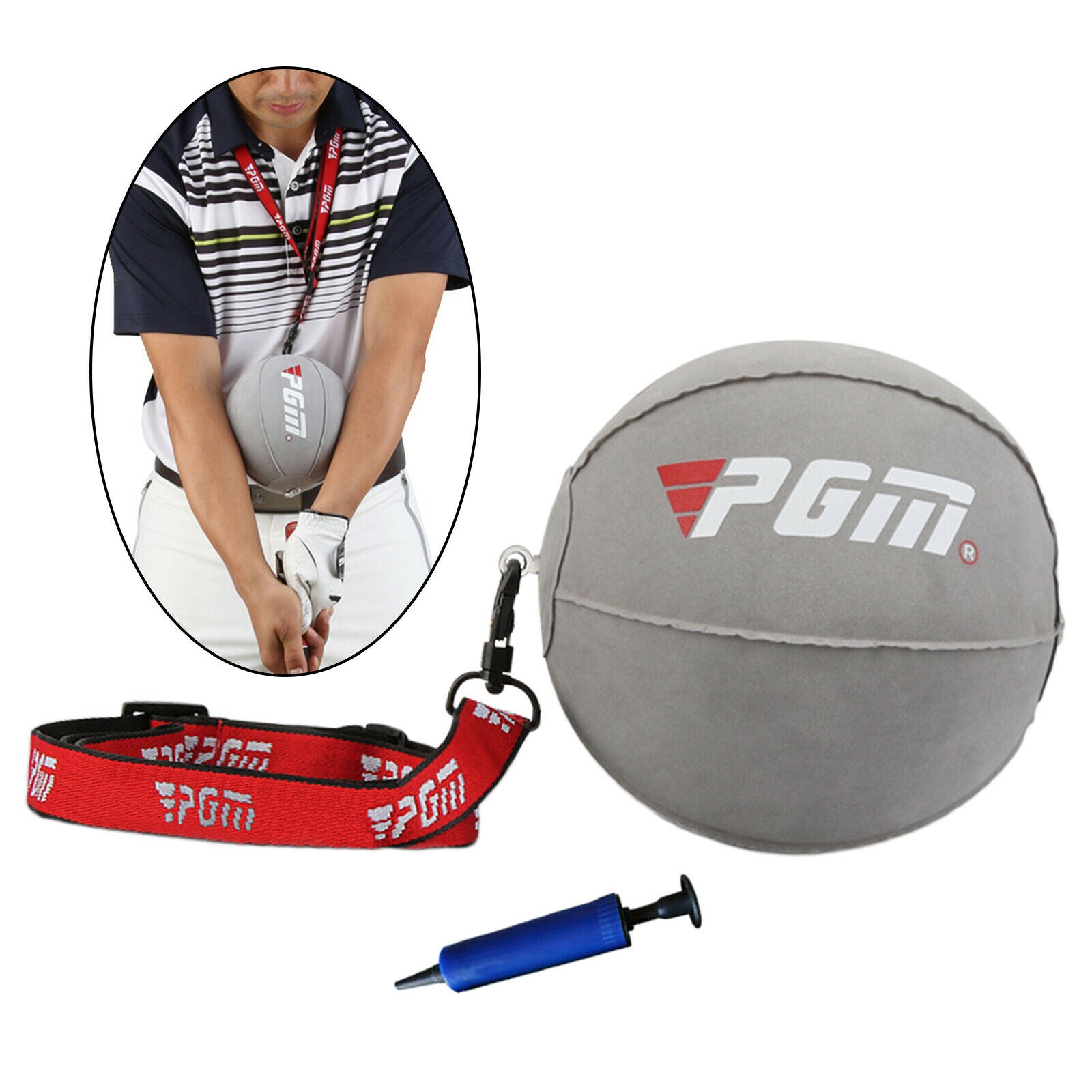 Inflatable Golf Swing Training Aid Posture Correction Putter Practice Gray