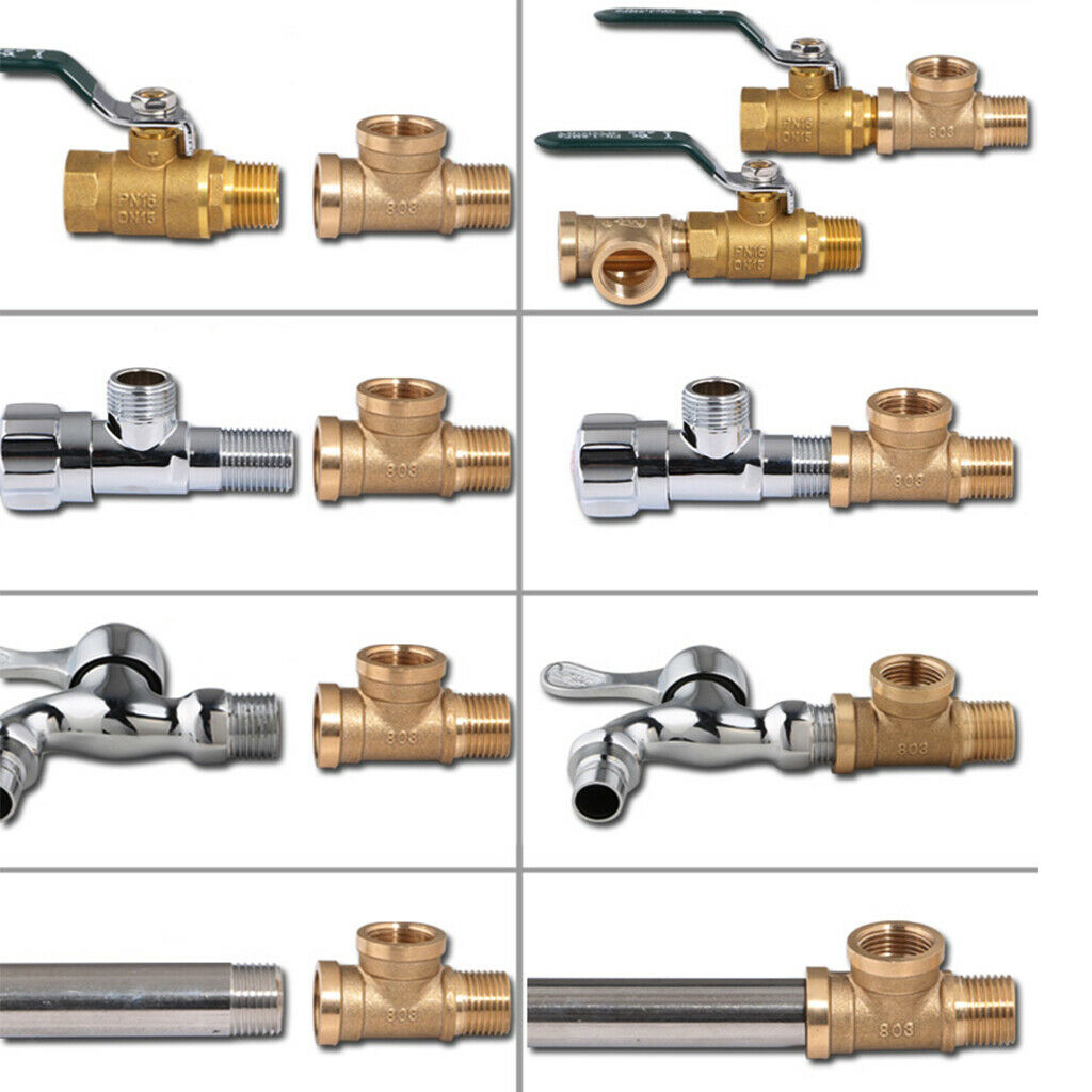 Anti-Burst Forged Brass Tube T-Junction Tee Fittings Male And Female 1/2