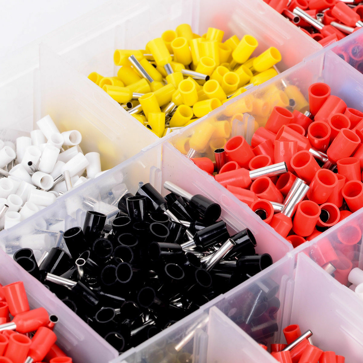 2120Pcs 6 Value Wire Copper Crimp Connector Insulated Cord Pin End Terminal