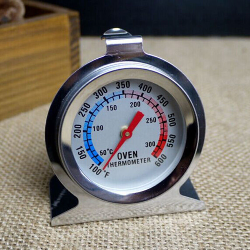 Oven Cooker Thermometer Temperature Gauge Stainless Steel 300/600ÂºF Kitchens Lt