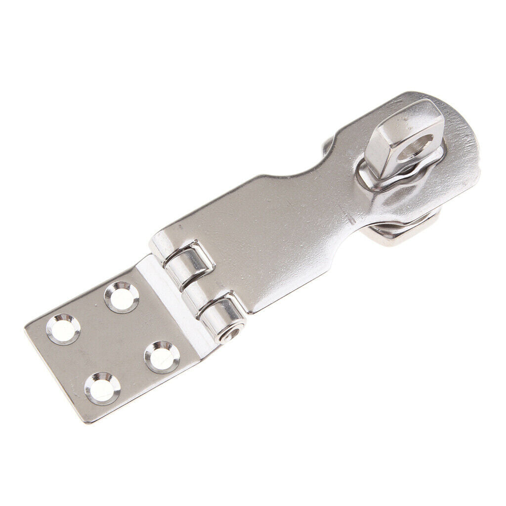 316 Stainless Steel Anti-Theft Folding Hasp Door Latch Sliding Padlock 63mm