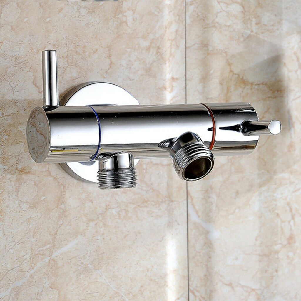 3-Way Brass Ball Valve Diverter Adaptor Toilet Drain Hand Shower Head