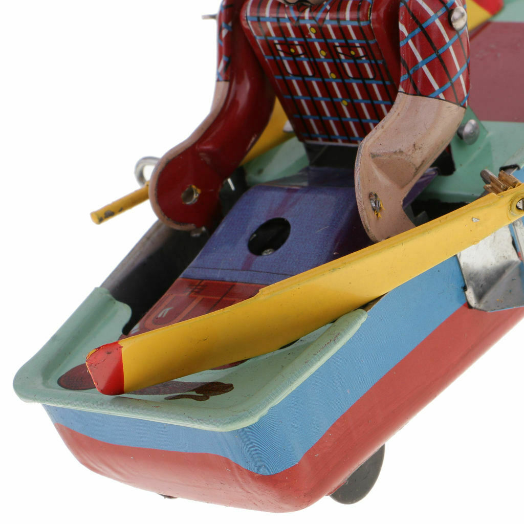 Novelty Retro Wind Up Rowing Boat Metal Metal Mechanism Toys