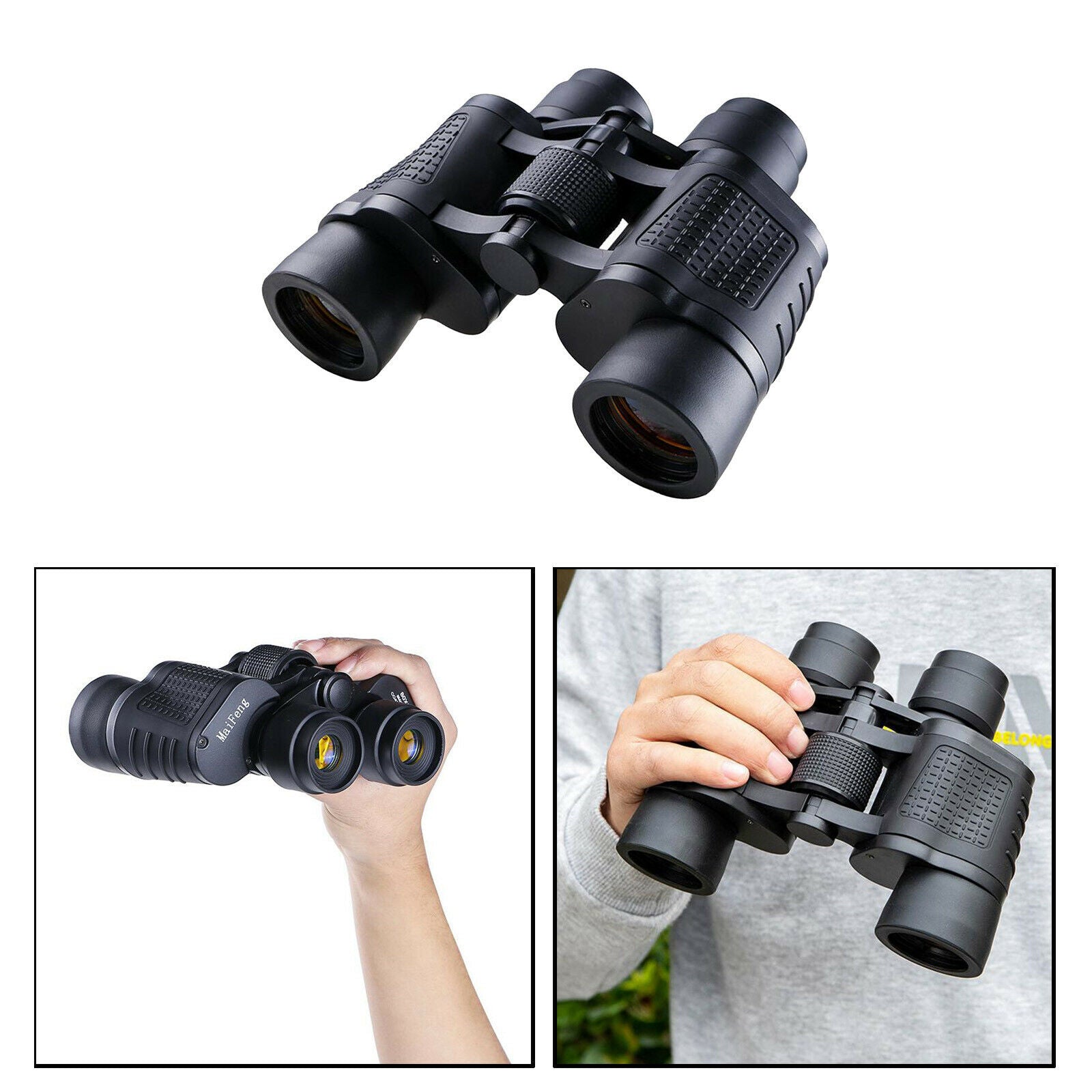 80x80 High Power Binoculars Low Light Night Vision for Bird Watching Travel