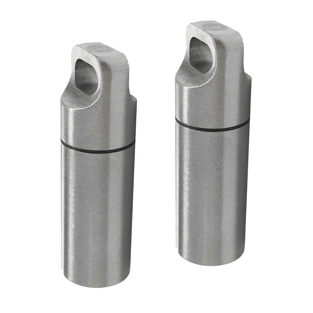 2pcs 304 Stainless Steel Mini Sealed Cabin Survival Waterproof Container
