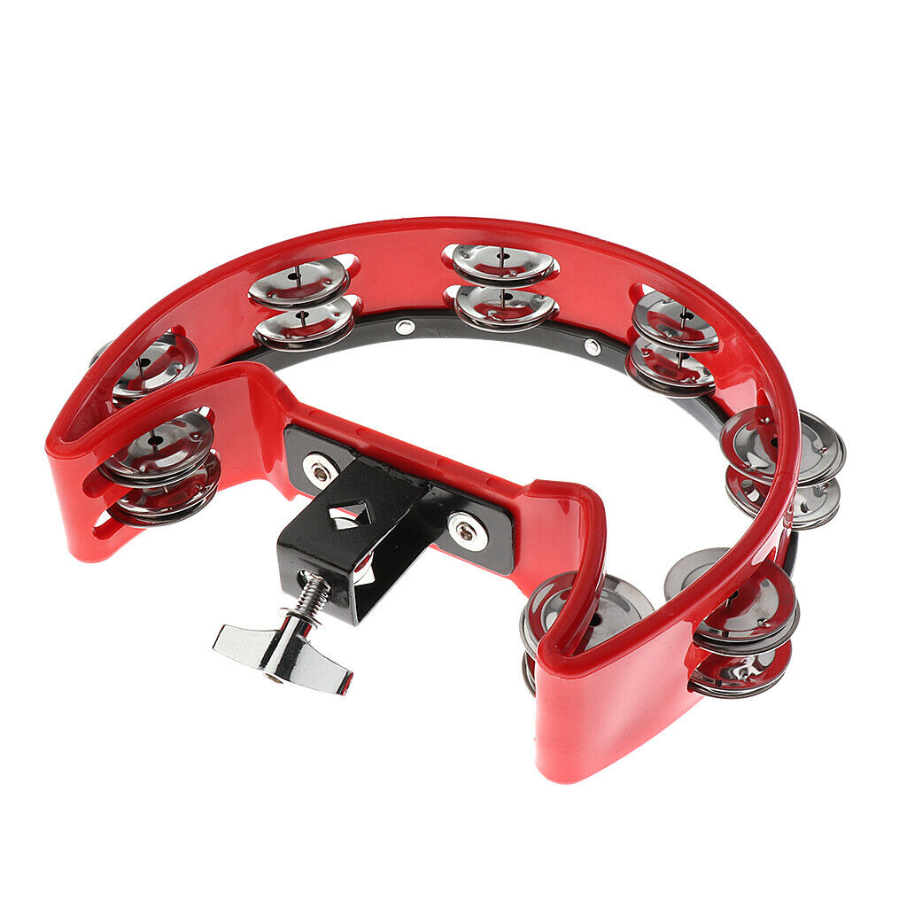 Rattle Tambourine Handbell Shaker with Drum Holder for Precussion Parts