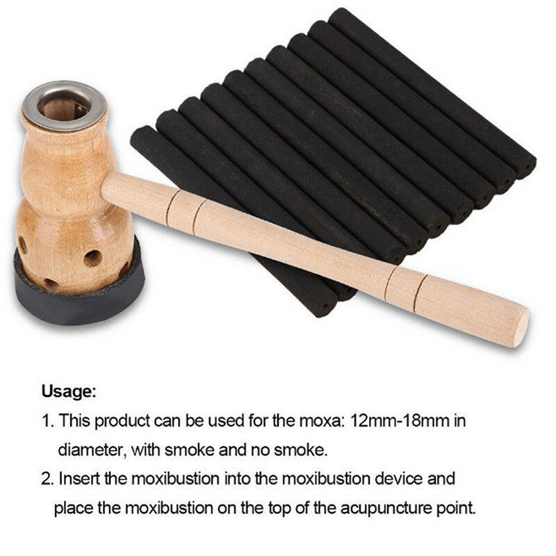 Wood + Metal Effectively Gourd Moxibustion Box Massage  For Acupunctur DEAU