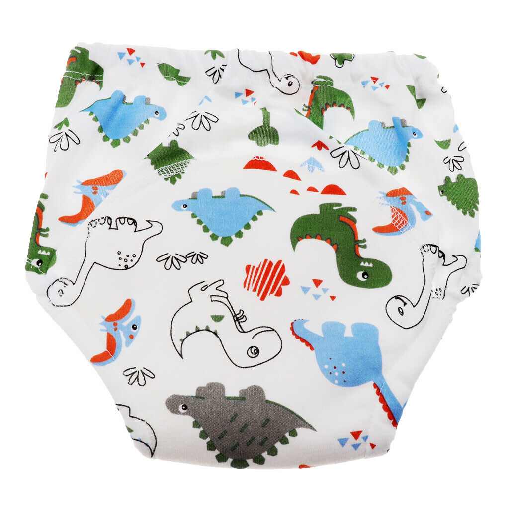 Baby Training Pants Learning Pants Washable Diapers Dinosaurs, M (90cm)