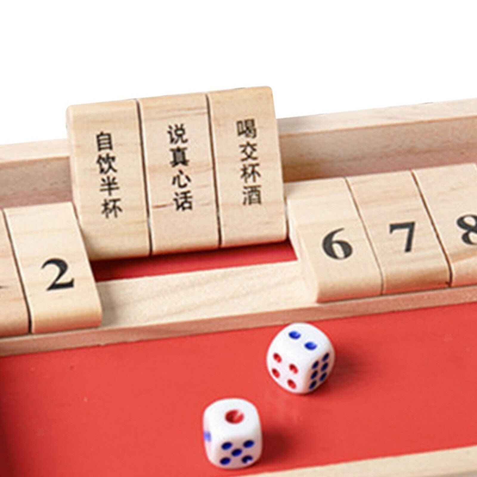 Classic 9 Wooden Numbers Close Box with Dice Board Game Friends Cl
