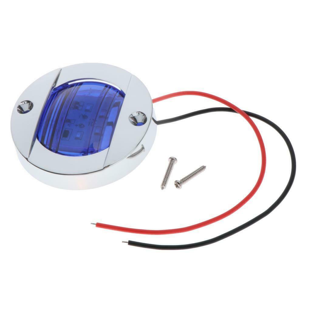 4Pcs Marine Boat LED Stern Lights Lamps 12V 3" Chrome Clear Lens 6-2835-SMD