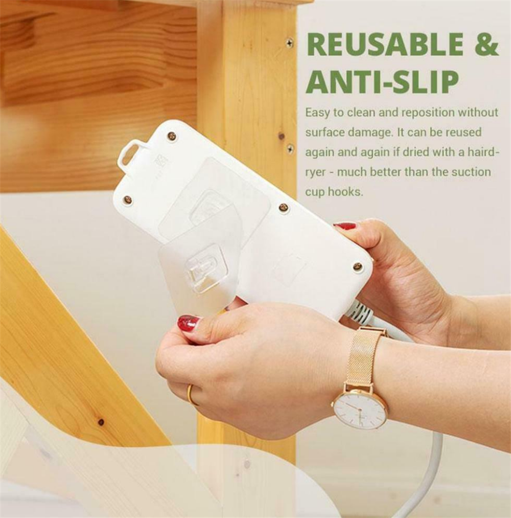 5 Sets Double-sided Adhesive Wall Hook Waterproof Oilproof Self Adhesive Hooks