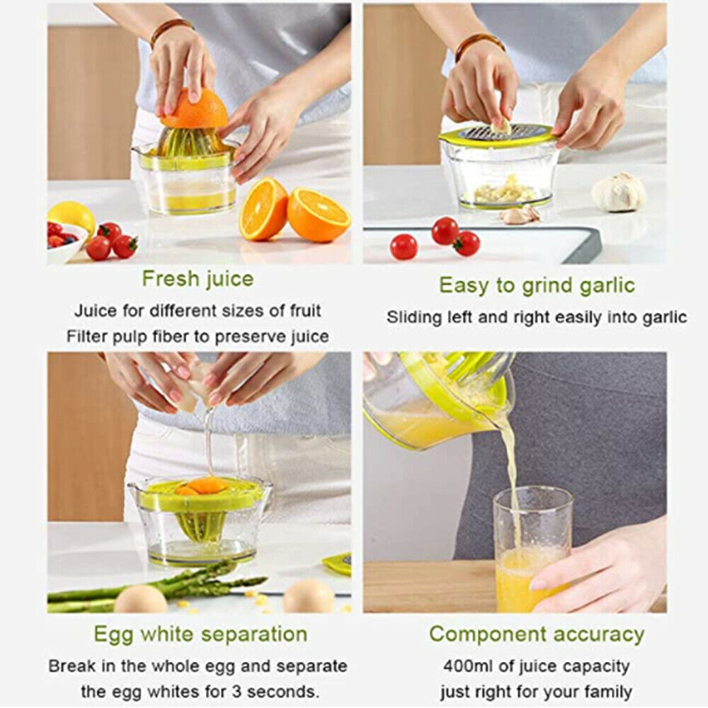 Multifunctional Manual Juicer 4 in1 Lemon Squeezer Orange Citrus Juicer with Cup