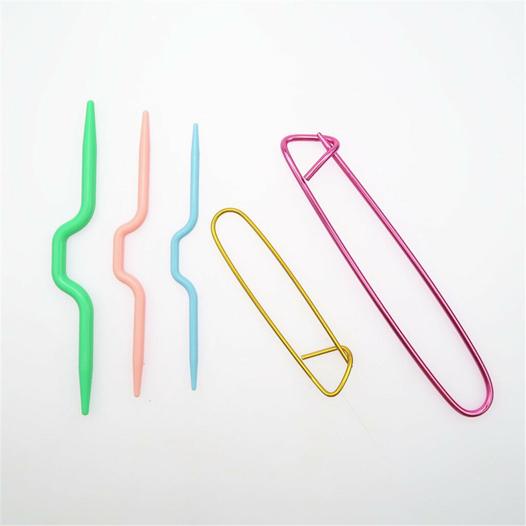 57pcs Knitting Crochet Sewing Accessories Tool Kit Tape Cable Needles Marker