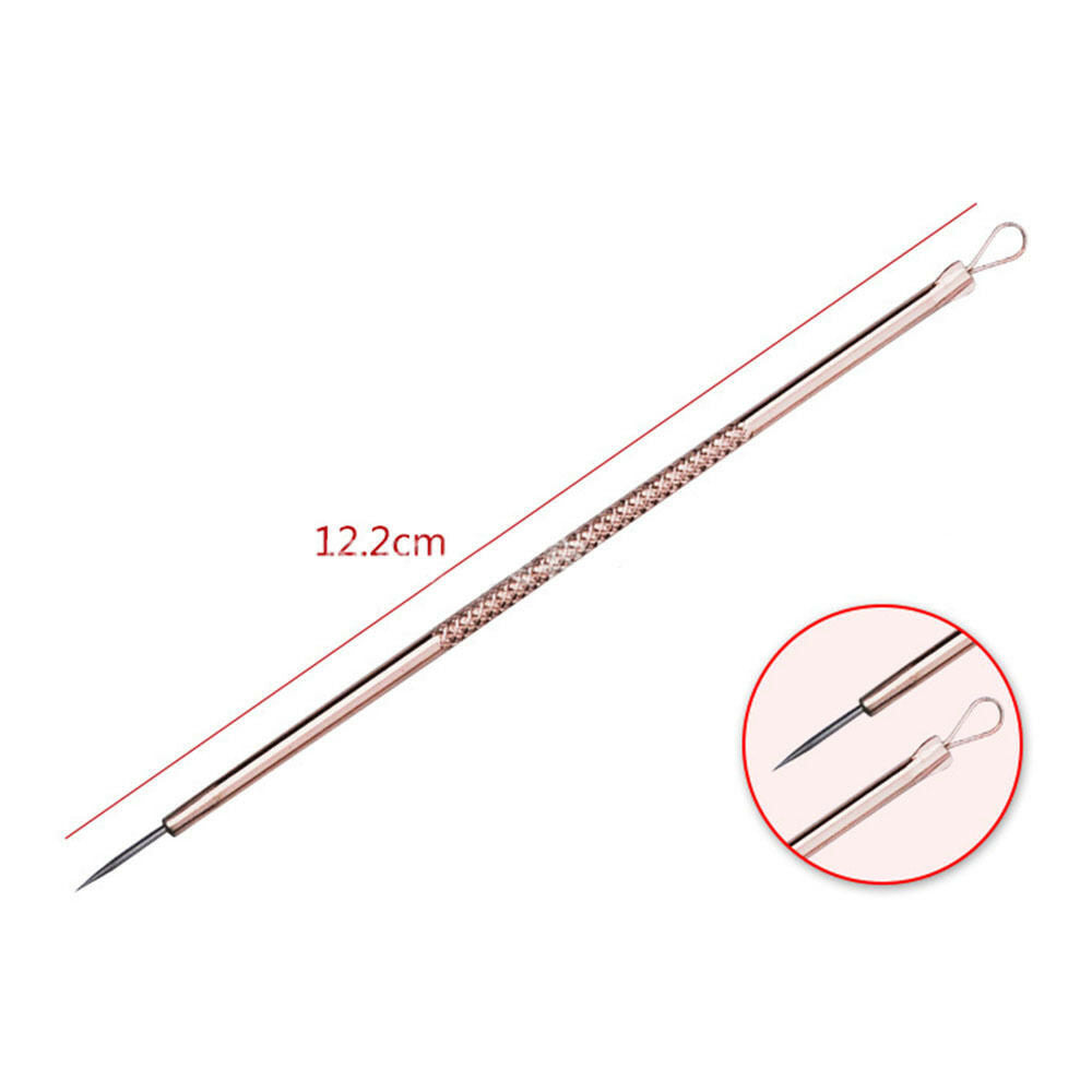Blackhead Whitehead Pimple Spot Comedone Acne Extractor Remover Popper Tools Kit