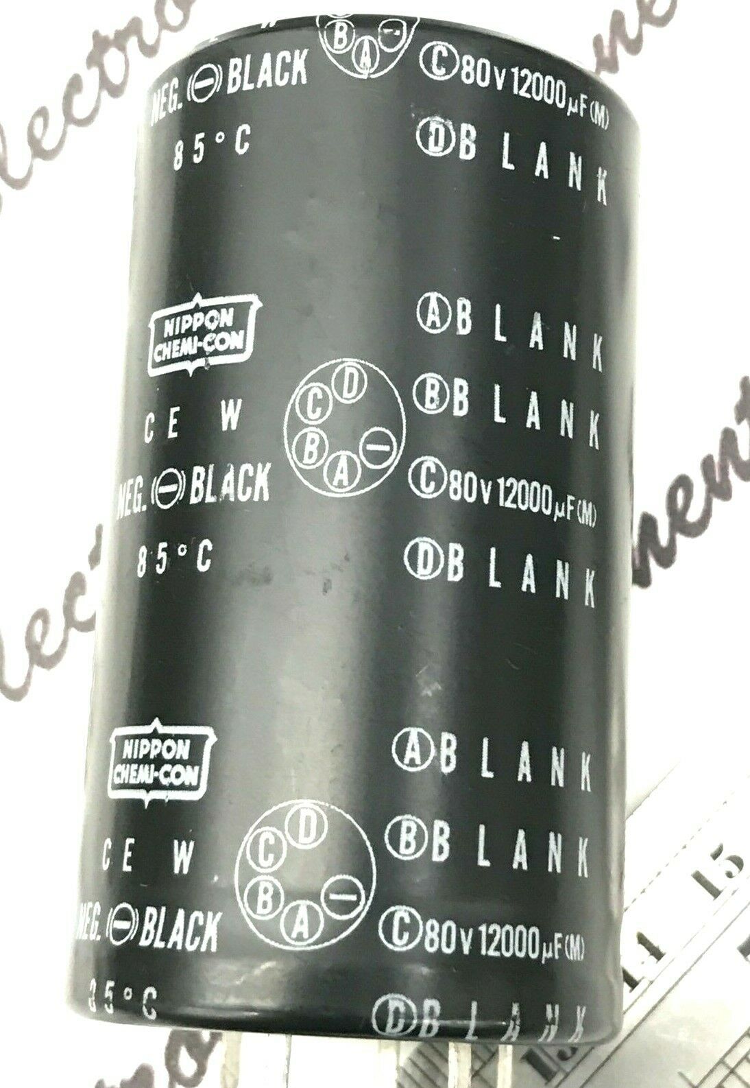 1pcs - NIPPON 12000uF 80V NEG 5PIN NEGATIVE Snap-In Capacitor 70x40