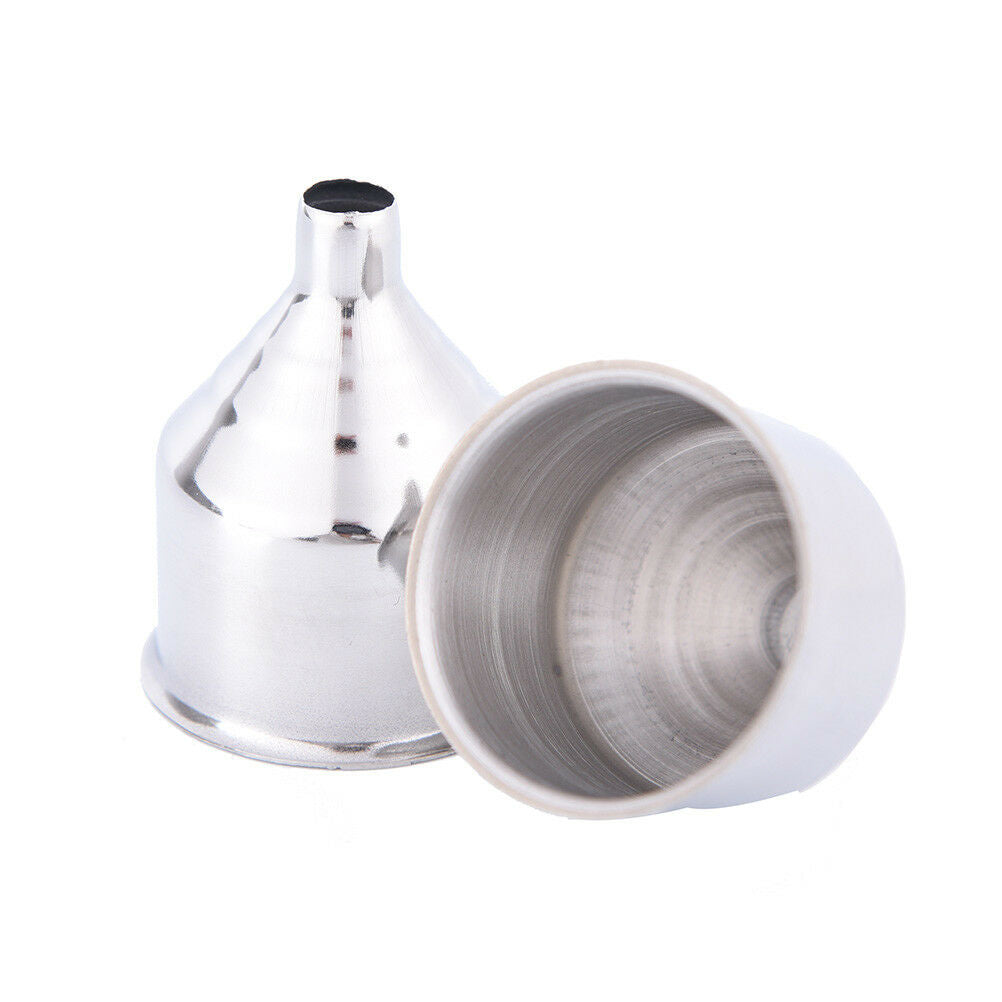 2Pc 8mm Stainless Steel Wine Funnel For All Hip Flasks Flask Filler Wine Pot、NDD