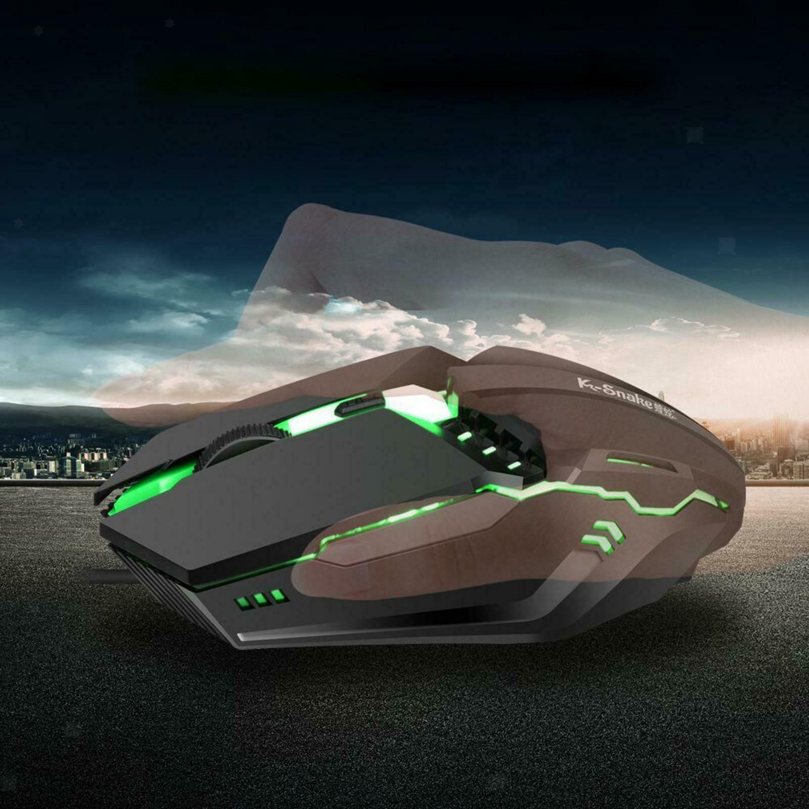 Programmable Wired Gaming Mouse RGB Lighting for Desktop Laptop PC Universal