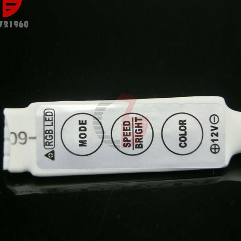 3 Key 12V Dimmer Control Mini LED Controller for RGB 5050 3528 LED Light Strip