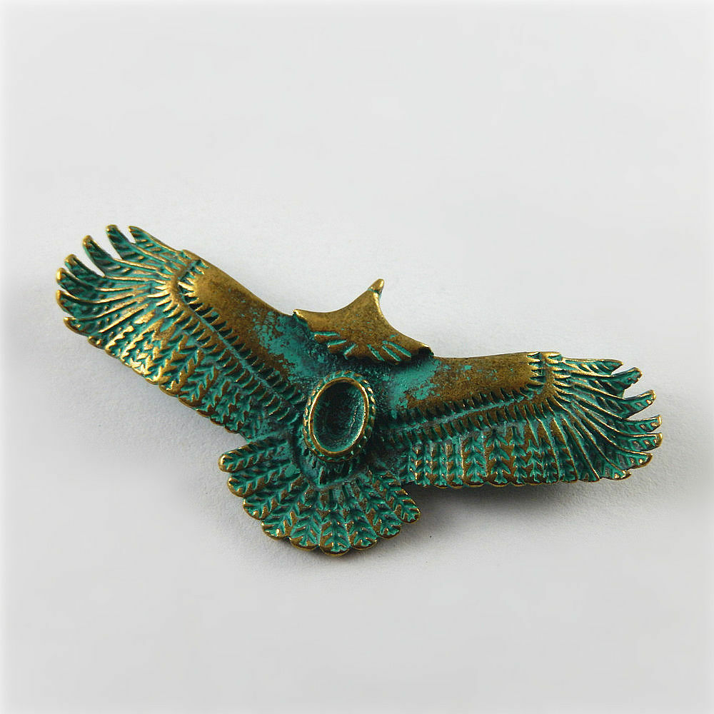 5 pcs Antiqued Copper Green Eagle Charms Pendant Crafts 55x24mm 52285