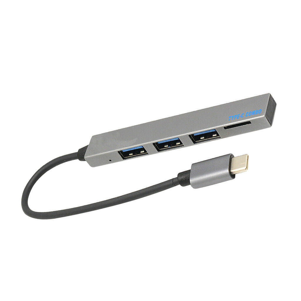 Type C Hub to 3 USB 2.0 Ports with TF Card Reader HUB Adapter USB C Cable
