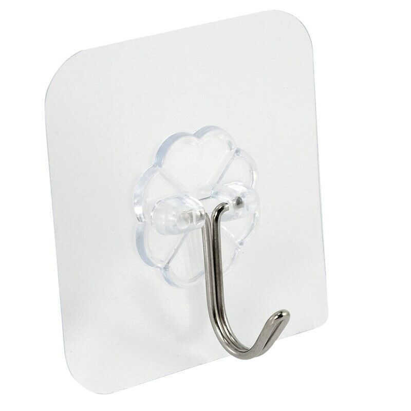 16 pieces wall hooks self-adhesive transparent hooks 7 cm x 7 cm hooks for theP8