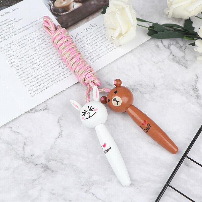 1Pc 2M Kids Jump Ropes Wood Handle Sport Bodybuilding Fitness Skipping Ro.l8