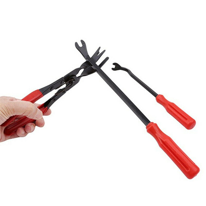 3x Car Door Panel Clips Pliers Trim Removal Fastener Puller Repair Tool CSPA Tt
