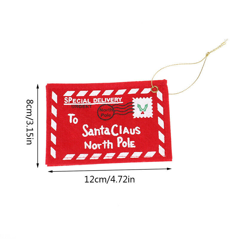 5PCS Santa Claus Envelope Christmas Ornament DIY Crafts Hanging Orname EADFAU