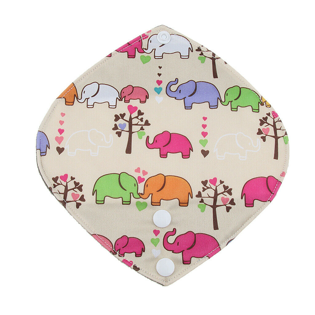 10 Packs Charcoal Bamboo Women Reusable Washable Sanitary Pad Mama Cloth