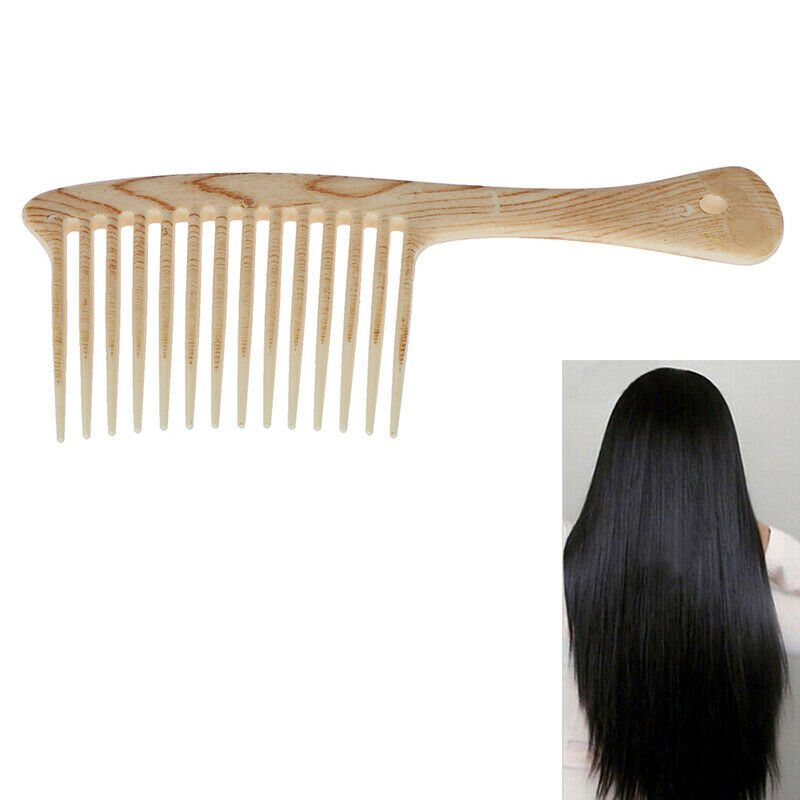 1X Large Wide Tooth Comb Hair Detangling Hairdressing Rake Comb Suitable  .l8