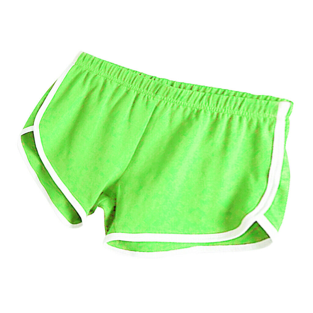 Womens Athletic Yoga Running Workout Shorts Sports Pants XL Green